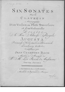 Alle Sonaten, W B43-48: Violine- oder Flötenstimme by Johann Christian Bach