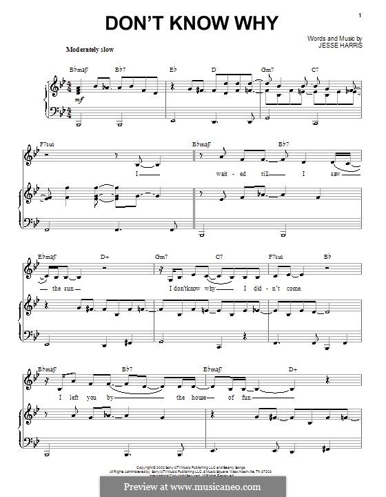 Vocal version: Für Stimme und Klavier by Jesse Harris