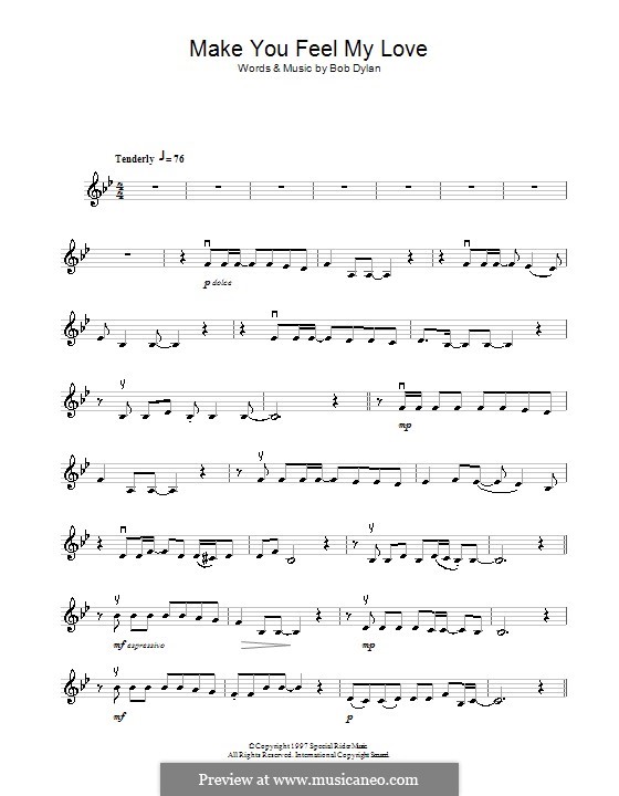 Make You Feel My Love: Für Violine by Bob Dylan