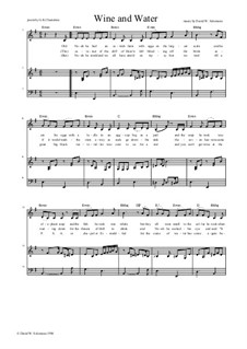 Wine and Water: Für Stimme und Klavier by David W Solomons