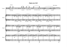 Elegia for trombone and piano 6 hands: Elegia for trombone and piano 6 hands by Pere Casas