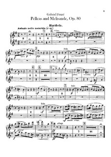 Pelléas et Mélisande, Op.80: Oboenstimme by Gabriel Fauré