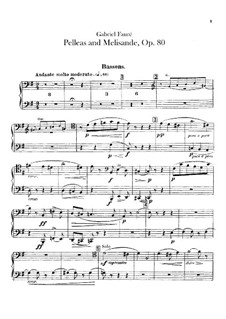 Pelléas et Mélisande, Op.80: Fagottenstimme by Gabriel Fauré