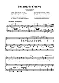 Finestra che lucevi: Für Stimme und Klavier (G minor) by Vincenzo Bellini