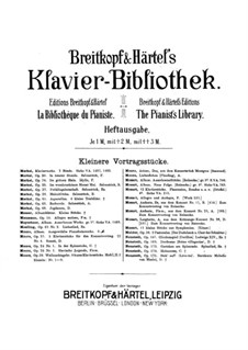 Barkarole, Op.63: Für Klavier by Gustav Adolf Merkel