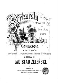 Barcarola a due voci: Barcarola a due voci by Władysław Żeleński