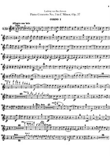 Konzert für Klavier und Orchester Nr.3, Op.37: Hörnerstimmen I, II by Ludwig van Beethoven