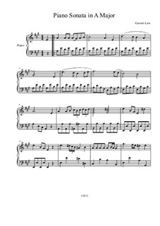 Piano Sonata in A Major: Piano Sonata in A Major by George Ryan