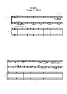 Tragedy (Flight 103 1988): For clarinet, viola and piano by Jordan Grigg