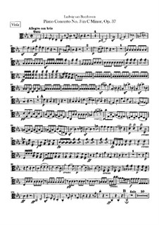 Konzert für Klavier und Orchester Nr.3, Op.37: Bratschenstimme by Ludwig van Beethoven