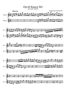 Canon No.2, Op.44: For flute duet by Ksardas