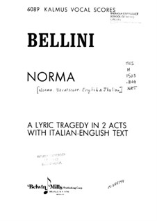 Complete Opera: Englischer und italienischer texte by Vincenzo Bellini