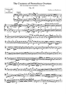 Die Geschöpfe des Prometheus, Op.43: Ouvertüre – Cello- und Kontrabassstimme by Ludwig van Beethoven