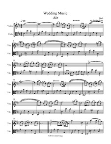 Arie. Bearbeitung für zwei Interpreten: Violine und Bratsche by Johann Sebastian Bach
