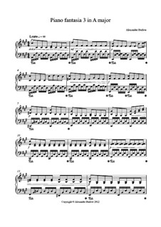 Piano Fantasia No.3 in A Major: Piano Fantasia No.3 in A Major by Alexander Barlow