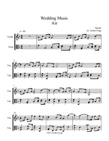 Suite Nr.1 in F-Dur – Arie, HWV 348: For violin and viola by Georg Friedrich Händel