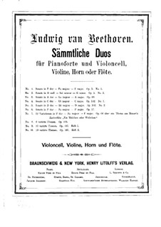 Sonate für Cello und Klavier Nr.1 in F-Dur, Op.5: Solostimme by Ludwig van Beethoven