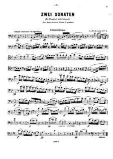 Sonate für Cello und Klavier Nr.2 in g-Moll, Op.5: Solostimme by Ludwig van Beethoven