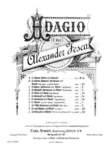 Adagio: Für Harmonium und Klavier by Alexander Fesca