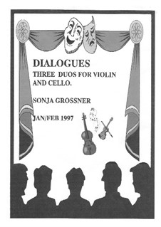 Dialogues for violin and cello: For violin and cello by Sonja Grossner