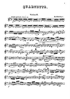 Streichquartett No.2 in G-dur, Op.8: Violinstimme II by Zdeněk Fibich
