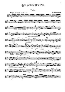 Streichquartett No.2 in G-dur, Op.8: Violastimme by Zdeněk Fibich