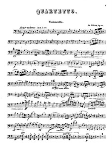 Streichquartett No.2 in G-dur, Op.8: Cellostimme by Zdeněk Fibich