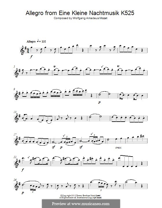 Allegro: Für Altsaxophon by Wolfgang Amadeus Mozart