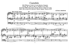 Drei Stücke für Gosse Orgel: Cantabile by César Franck