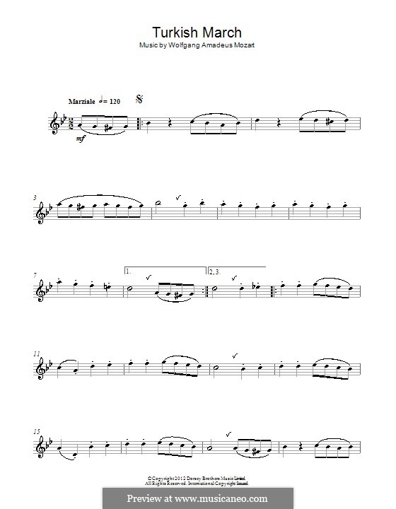 Türkisches Rondo: Für Altsaxophon by Wolfgang Amadeus Mozart