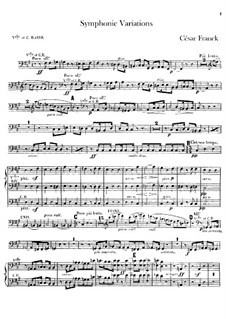 Sinfonische Variationen, M.46: Cello- und Kontrabass-Stimme by César Franck