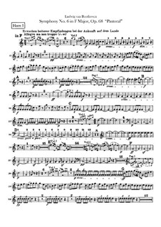 Vollständiger Sinfonie: Hörnerstimmen I, II by Ludwig van Beethoven