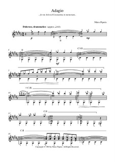 Adagio: Für Gitarre by Nikos Piperis
