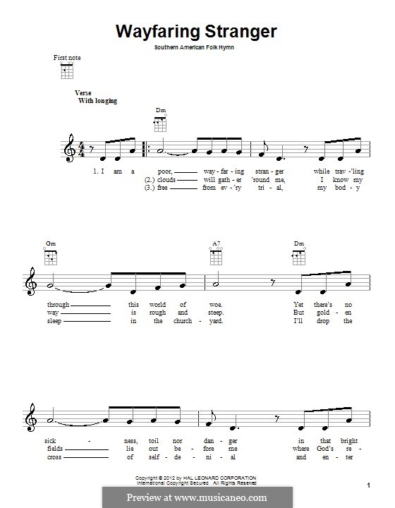 Wayfaring Stranger: Für Ukulele by folklore