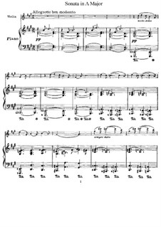 Sonate für Violine und Klavier in A-Dur, M.8 FWV 8: Partitur und stimme by César Franck