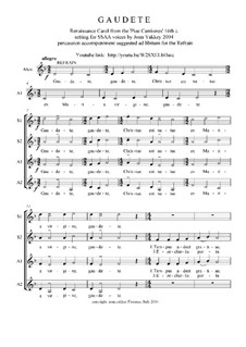 Gaudete: For SSAA voices by folklore