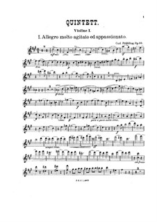 Klavierquintett in fis-Moll, Op.30: Streicherstimmen by Carl Frühling