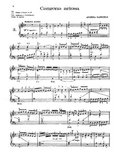 Canzona Ariosa: Für Orgel by Andrea Gabrieli