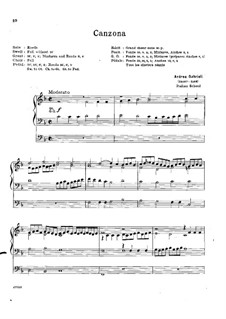 Canzona Ariosa: Für Orgel by Andrea Gabrieli