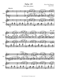 Waltz No.10 for two pianos: Waltz No.10 for two pianos by Pierre-Paul Daneels