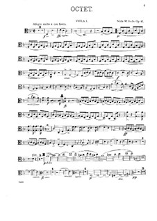 Streichoktett in F-dur, Op.17: Violastimme I by Niels Wilhelm Gade