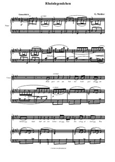 Des Knaben Wunderhorn: Rheinlegendchen by Gustav Mahler