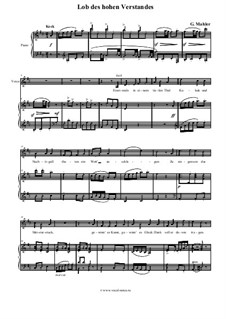 Des Knaben Wunderhorn: Lob des hohen Verstandes by Gustav Mahler