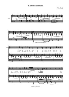 L'ultima canzone: Für Stimme und Klavier by Francesco Paolo Tosti
