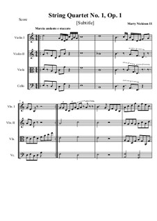 String Quartet No.1, Op.1: String Quartet No.1 by Marty Nickison