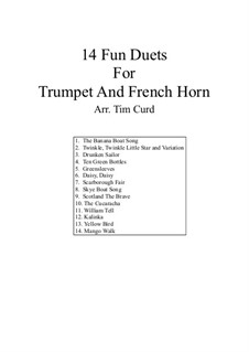 14 Fun Duets: For trumpet and french horn by folklore