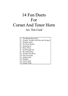 14 Fun Duets: For cornet and tenor horn by folklore