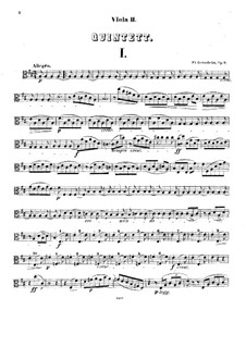 Streichquintett Nr.1 in D-Dur, Op.9: Violastimme II by Friedrich Gernsheim
