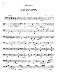 Streichquintett Nr.1 in D-Dur, Op.9: Cellostimme by Friedrich Gernsheim