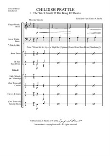 Satiesque Small Talk: For concert band by Erik Satie